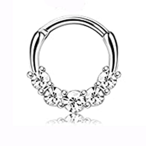 16G Stainless Steel Septum Piercing Hoop Nose Ring 9