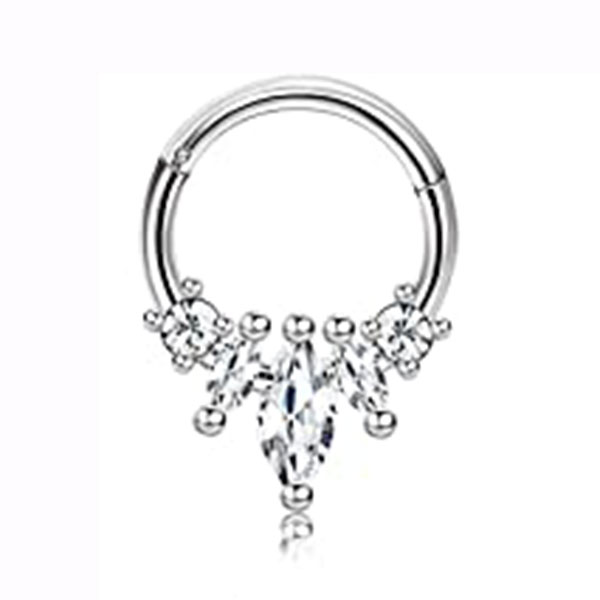 16G Stainless Steel Septum Piercing Hoop Nose Ring 1