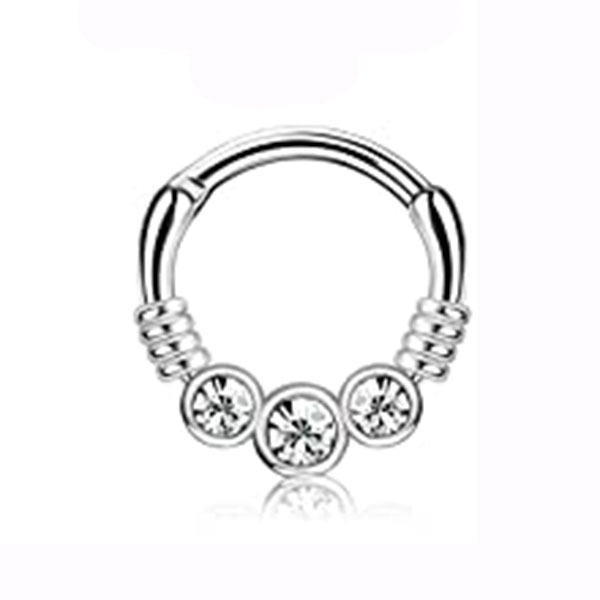 16G Stainless Steel Septum Piercing Hoop Nose Ring 11