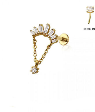 Dazzle Dangle Chain Labret