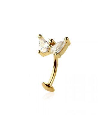 Butterfly Teardrop Floating Belly Ring