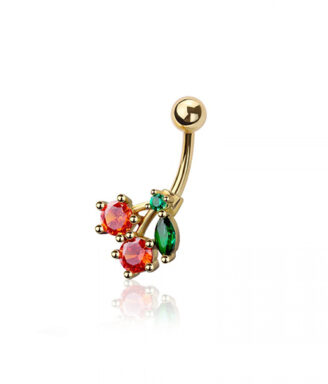 Cherry Non-Dangle Belly Ring