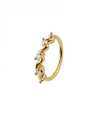 Dazzling Swirl Nose Hoop