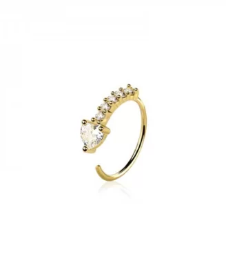 Dazzle Heart Nose Hoop