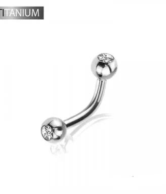 Titanium Snake Eye Tongue Ring