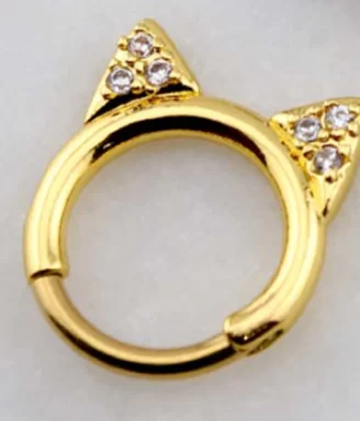 Kitty Septum Hinge Hoop Ring