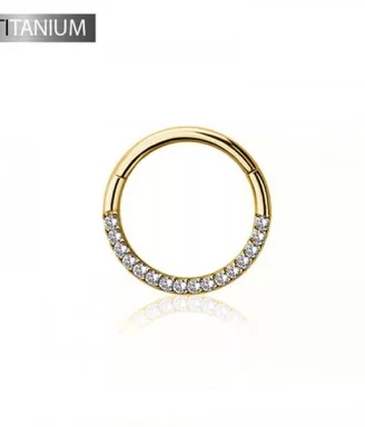 Titanium Dazzle Hinge Ring