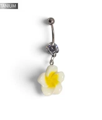 Titanium Blossom Flower Belly Ring