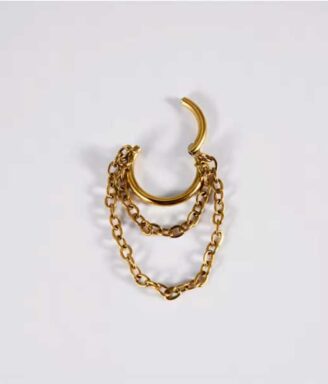 Golden Hoop Dangle Conch Earring